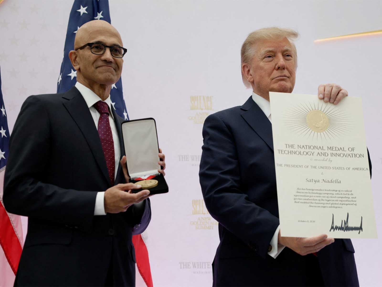 Satya Nadella at the White House.